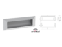 Maniglia Incasso MA25 Interasse 128 mm.150x46 varie finiture | Mital - immagine 2